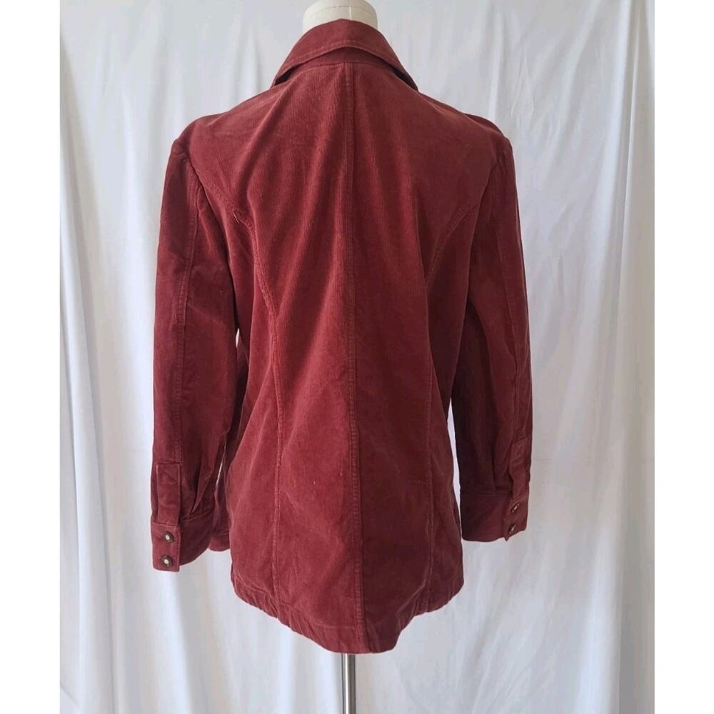 Vintage St. John Sport Womens Dark Red Corduroy Button Up Jacket Small - Picture 5 of 6